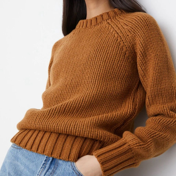 A.P.C. Sweaters - A.P.C. x Suzanne Koller Ethan Oversize Knit Sweater Camel 100% Wool Size Large